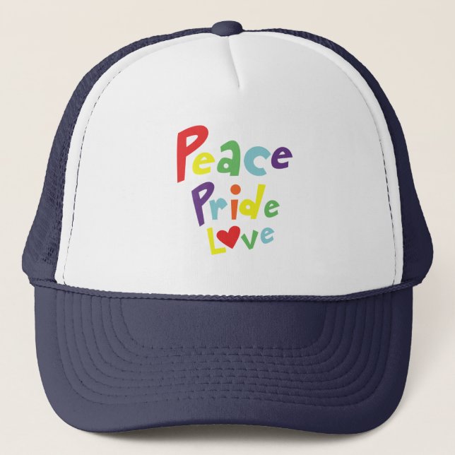 Casquette L'amour de la fierté de paix (Devant)