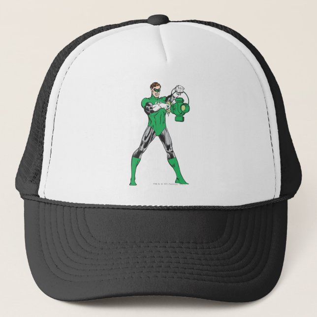 Casquette Lanterne verte avec lanterne (Devant)
