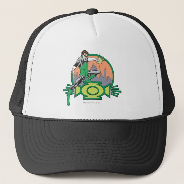 Casquette Lanterne verte et paysage urbain (Devant)