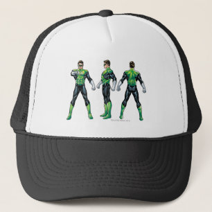 Casquette Lanterne verte Trois vues