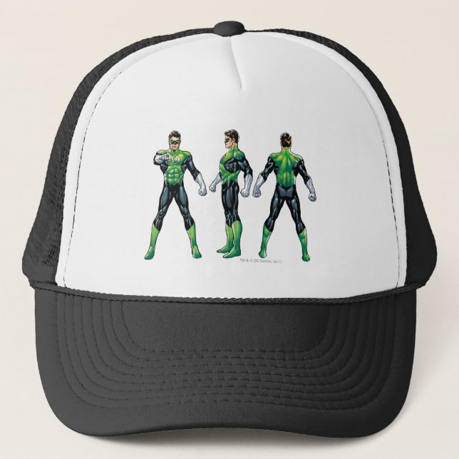 Casquette Lanterne verte Trois vues (Devant)