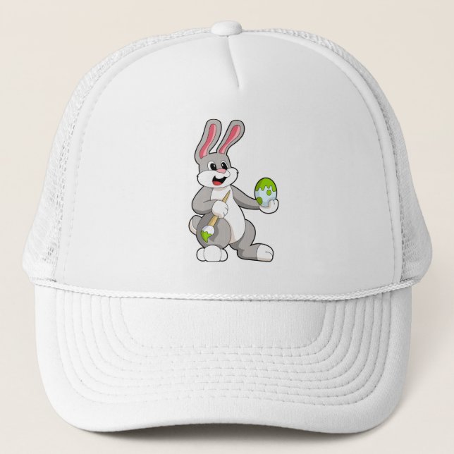 Casquette Lapin à la peinture avec l'oeuf (Devant)