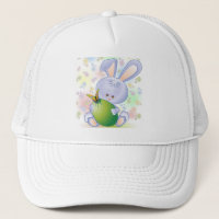 Lapin de Pâques avec Oeuf et Fleurs