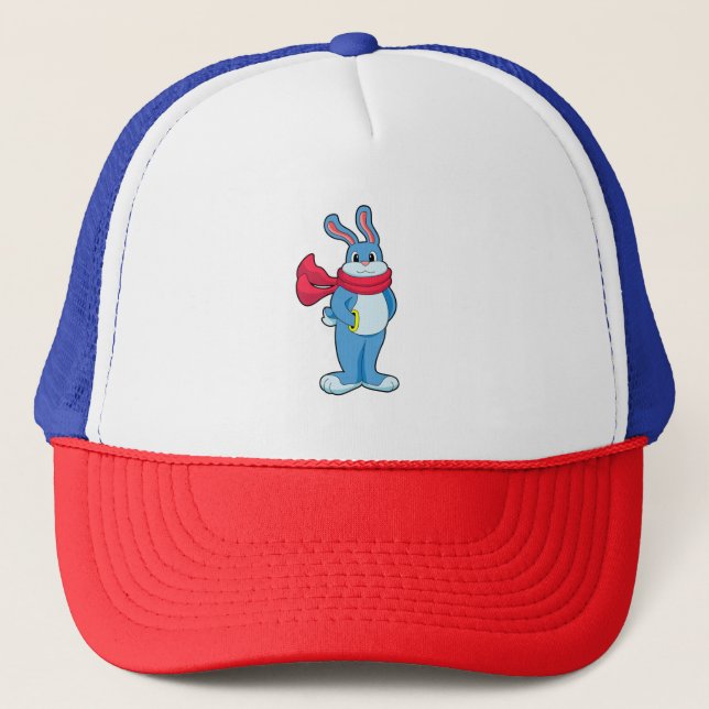 Casquette Lapin en hiver avec Écharpe (Devant)
