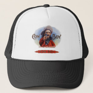 Casquette L'art de l'étiquette de cigare vintage, Cowboy att