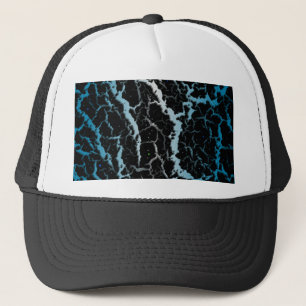 Casquette Lave de l'espace fissuré - Blanc/bleu ciel