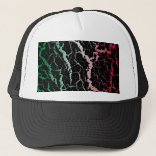 Casquette Lave de l'espace fissuré - Vert/Blanc/Rouge