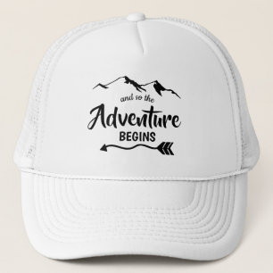 Casquette L'aventure commence une citation branchée