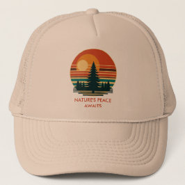 Casquette L'aventure du coucher de soleil dans la forêt Natu