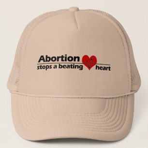 Casquette L'avortement arrête un coeur battant, contre