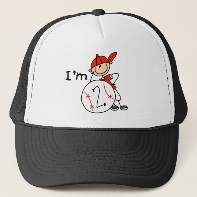 Casquette Le base-ball du garçon j'ai 2 ans (Devant)