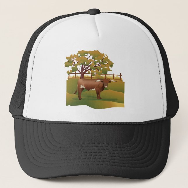 Casquette Le bétail de Longhorn sur le Ranch (Devant)