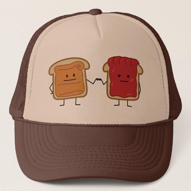 Casquette Le beurre d'arachide et le poing de gelée cognent (Devant)