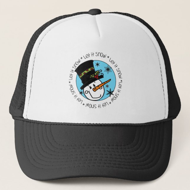 Casquette Le bonhomme de neige l'a laissé neiger (Devant)
