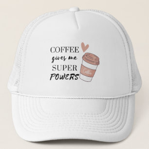 Casquette Le café me donne des super pouvoirs