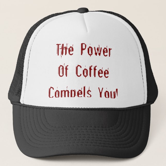 Casquette Le café vous y contraint Rouge (Devant)