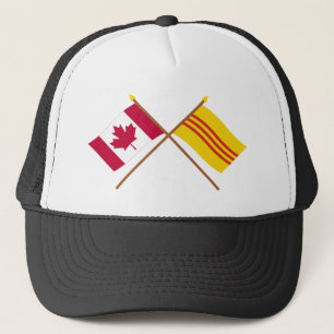 Casquette Le Canada et les drapeaux croisés du Vietnam du