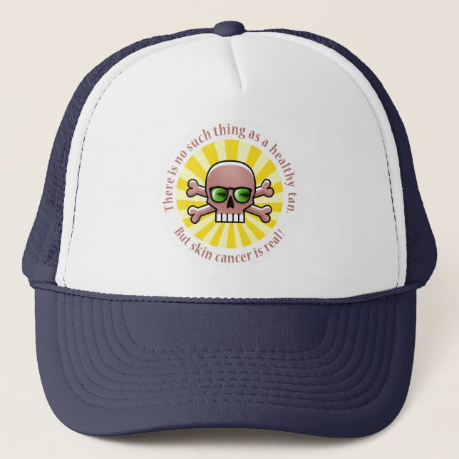 Casquette Le cancer de la peau est réel (Devant)