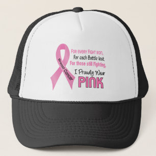 Casquette Le cancer du sein I portent fièrement le rose 1