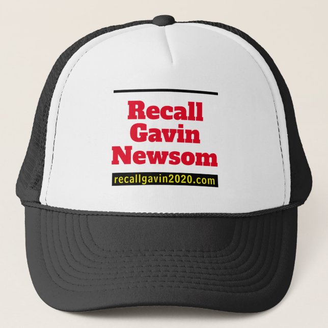 Casquette Le chapeau de Trucker Rappeler Newsom (Devant)