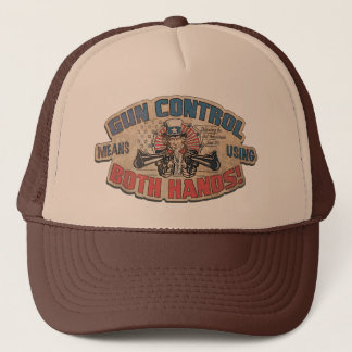 Casquette Le contrôle des armes signifie deux mains rétros