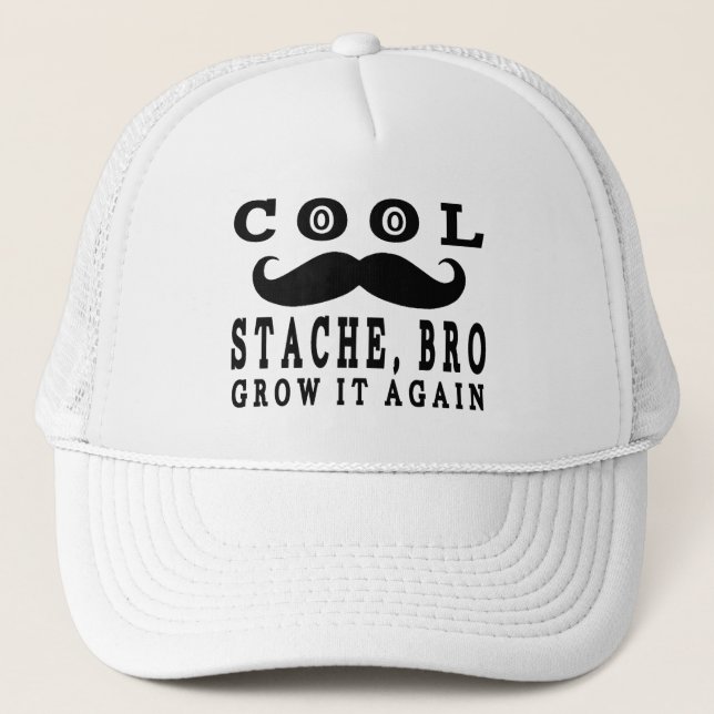 Casquette Le cool drôle Stache Bro de moustache l'élèvent (Devant)