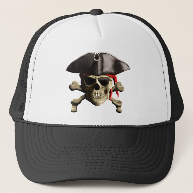 Casquette Le crâne de pirate de jolly roger (Devant)