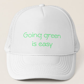 Casquette le devenez écolo, vert allant est facile