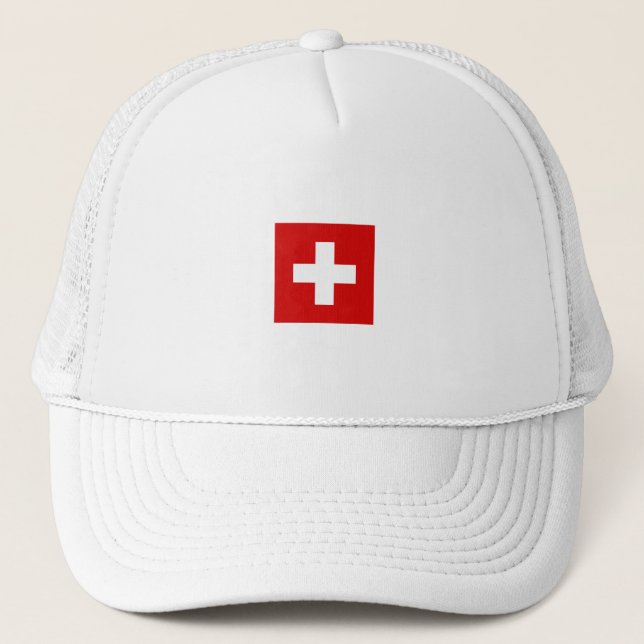 Casquette Le drapeau de la Suisse (Devant)
