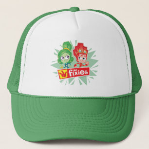 Casquette Le Fixies Verda et feu