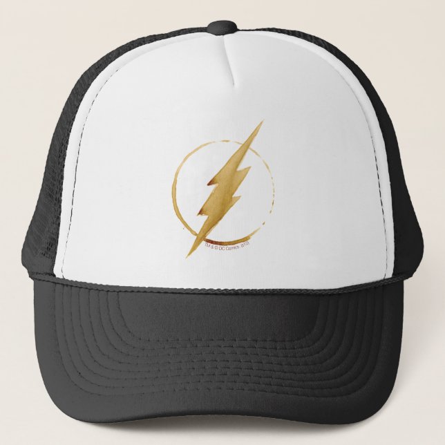 Casquette Le Flash | Emblème de la poitrine jaune (Devant)