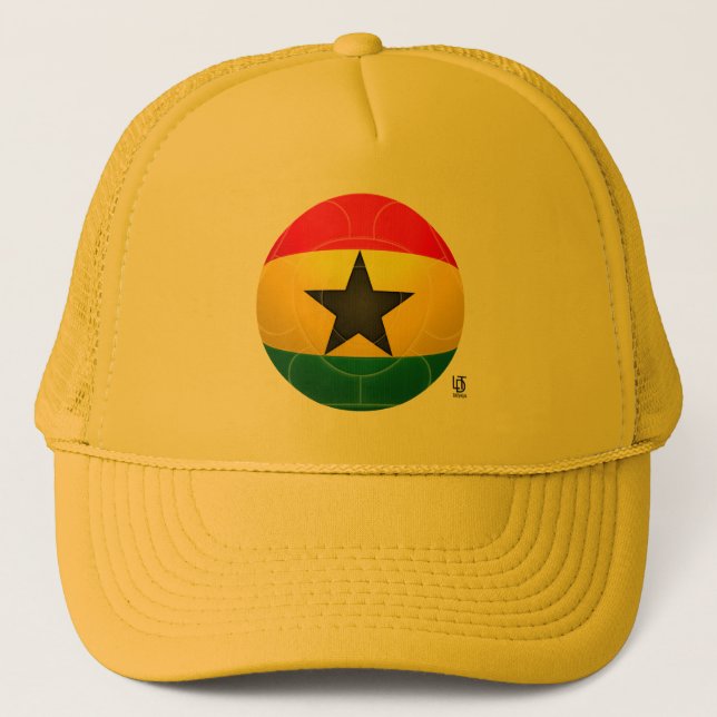 Casquette Le Ghana - le noir tient le premier rôle le (Devant)