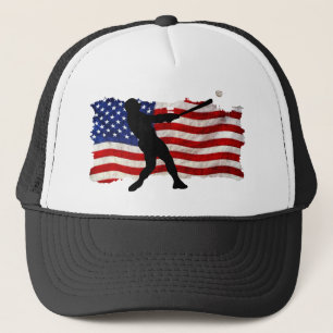 Casquette Le joueur de baseball folâtre le drapeau des