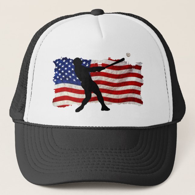 Casquette Le joueur de baseball folâtre le drapeau des (Devant)