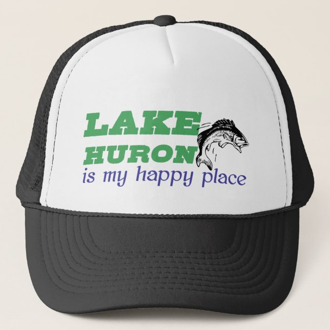 Casquette Le lac Huron est mon endroit heureux (Devant)