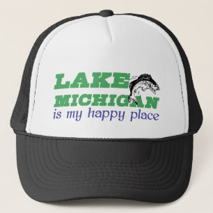Casquette Le lac Michigan est mon endroit heureux