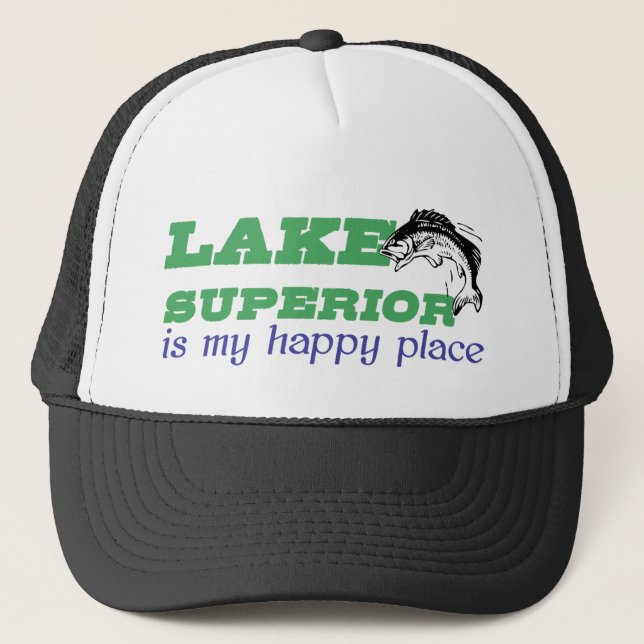 Casquette Le lac Supérieur est mon endroit heureux (Devant)
