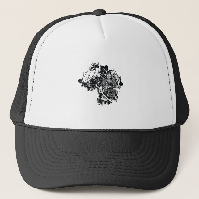Casquette Le légendaire guerrier samouraï avec Katana Design (Devant)