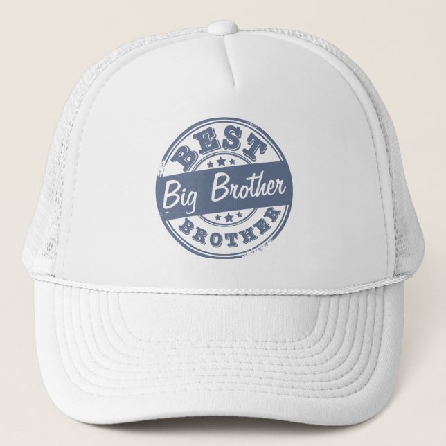 Casquette Le meilleur frère - effet de tampon en caoutchouc (Devant)
