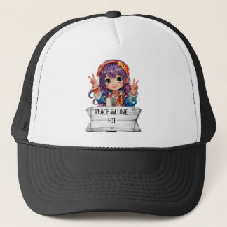 Casquette Le Merch anti-Trump contre la paix et l'amour