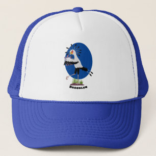 Casquette Le mignon secrétaire oiseau écrire des notes dessi