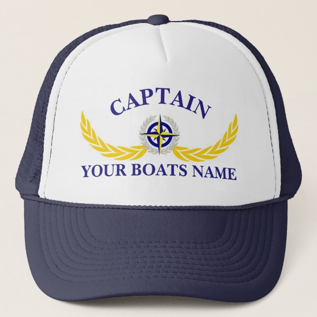 Casquette Le nom personnalisé de bateau embarque des (Devant)