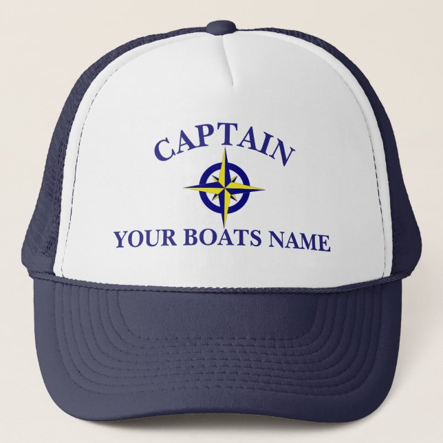 Casquette Le nom personnalisé de bateau embarque des (Devant)