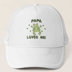 Casquette Le papa m'aime grenouille