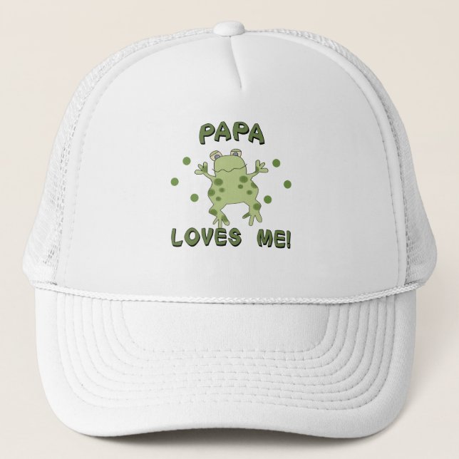 Casquette Le papa m'aime grenouille (Devant)