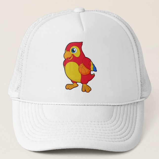 Casquette Le perroquet dans les sports de basket (Devant)