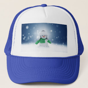 Casquette Le personnage de bonhomme de neige de Noël adorabl