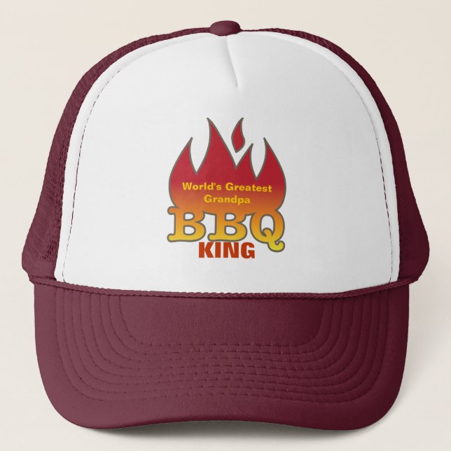 Casquette Le plus grand ROI de BBQ du grand-papa du monde (Devant)