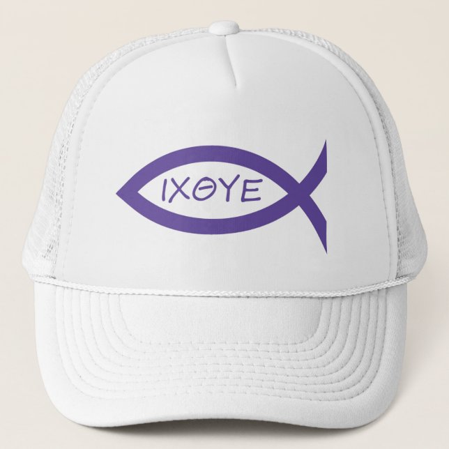 Casquette Le poisson est violet (Devant)