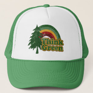 Casquette Le rétro les années 70 arc-en-ciel, pensent le
